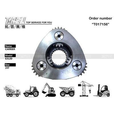 E312D Ekskawator Swing 2 Stage Carrier ASSY Części do wyciągów swing