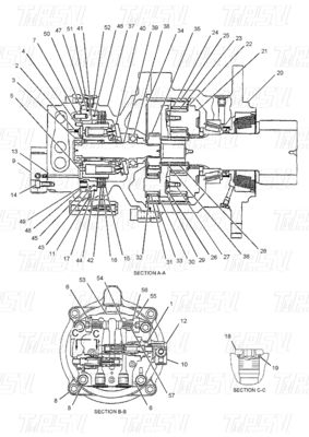 Katalog Kolor zamówiony Ekskawator Swing Drives Reducer 312-6319 E308D