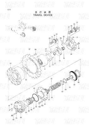 Urządzenia hydrauliczne do wykopalisk Silniki napędowe końcowe do zastosowań ciężkich Katalog 9111033 EX60-3