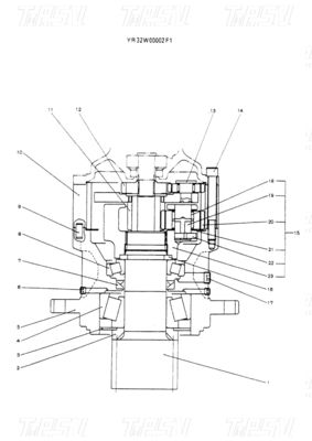 YR32W00002F1 Bolt On Excavator Swing Drive Reduktory planetarne dla górnictwa i energetyki SK60-5 Katalog