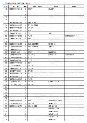 SK235 Hydraulic Travel Motors Drive for Excavators Kobelco Katalog LQ15V00007F1