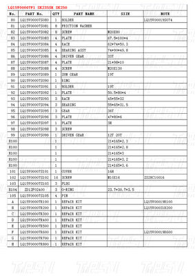 SK235 Hydraulic Travel Motors Drive for Excavators Kobelco Katalog LQ15V00007F1