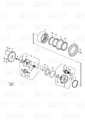 VOE14575732 Silnikowa przekładnia do podróży koparki dla Volvo Catalog EC240B