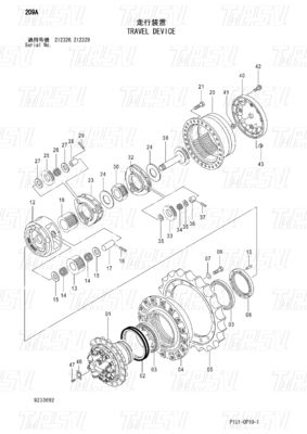 Wykorzystanie silnika hydraulicznego ZX200-3