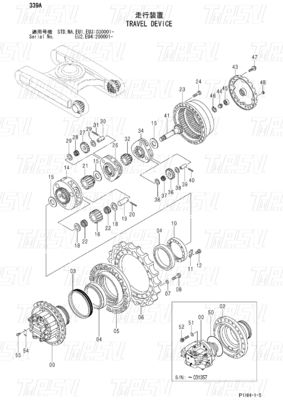 Ekskawator Czarny ZX330 ZX350 ZX360 ZX370 Katalog napędu silnikowego podróży Napęd hydrauliczny 9190221 9190222 9212584 9232360