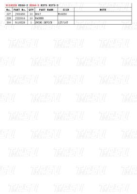 9118328 EX60-3 Katalog części silnikowych wykopalni Swing Drive z reduktorem planetarnym
