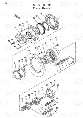 9065934 9080068 9096481 Ekskawator Podróżne napędy Katalog Silniki hydrauliczne EX100