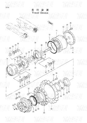 EX220-2 Planetary Reducer Excavator Travel Drive Katalog 9091682 9116394 9116395