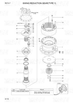 31N6-10181 R215-7 Katalog silników ruchowych koparek dla maszyn energetycznych i górniczych