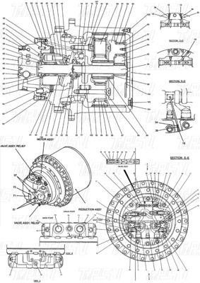 Instalacja Bolt-on LQ15V00007F2 Katalog napędu podróży wykopalnika W zależności od modelu