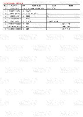 Czarny kolor LC15V00026F1 SK350-8 Katalog części końcowego napędu koparki