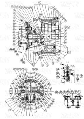 Wooden Box 11C0264 CLG225C Excavator Swing Drive Catalog Gear Box Transport Packaging Różni się w zależności od modelu