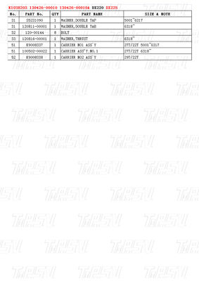 OEM Steel Bolt On Swing Motor dla Hitachi K1038203 130426-00010 130426-00010A DX225 Katalog Excavator Swing Drive