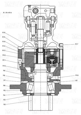 K1045875 DH80 Ekskawator Swing Drives Katalog Dostosowywalne kolory