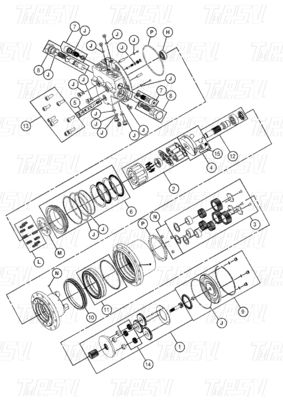 452-6213 E306E Ekskavator Travel Drive Katalog Bolt-on