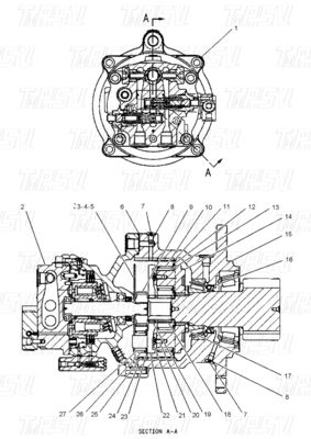 E307C Hydrauliczny Excavator Swing Drive Motor dla wymagających zastosowań