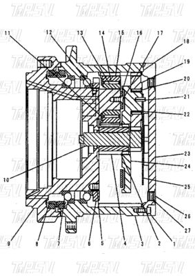 Czarny Bolt na Excavator Swing Travel Drive