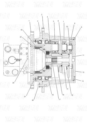 Ciężka stal 162-1379 E312B Katalog Excavator Travel Drive