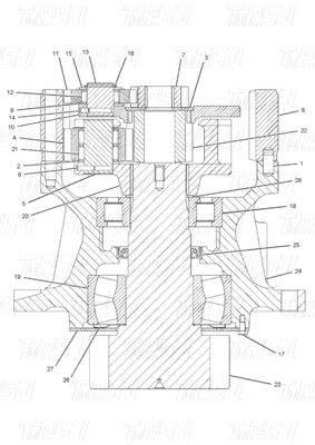 Ciężki czarny grabarz Swing Drive Katalog dla różnych modeli OEM