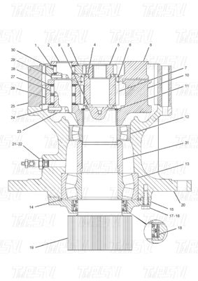 Czarny Bolt-on 148-4644 523-0553 E320C Ekskavator Swing Drive Katalog do warsztatów maszynowych Napęd hydrauliczny