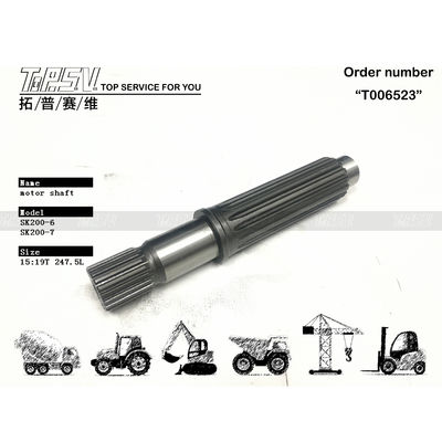 YN15V00017S009 Transport Packaging SK200-6 Excavator Travel Motor Shaft for Hydraulic Motor Drive Excavator Transmission System in Dealed Bag