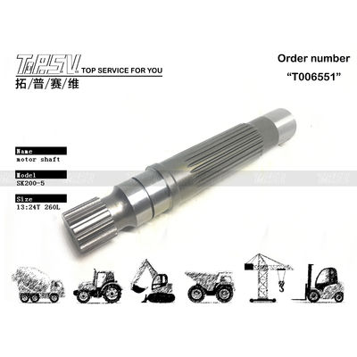YN15V00003S009 Czarna pompa hydrauliczna SK200-5 Ekskawator Podróż części wału silnika Wysoka trwałość