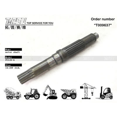 TZ263B2002-01 PC120-6 Podróż koparki Motor wał stalowy odporność na roztrzask