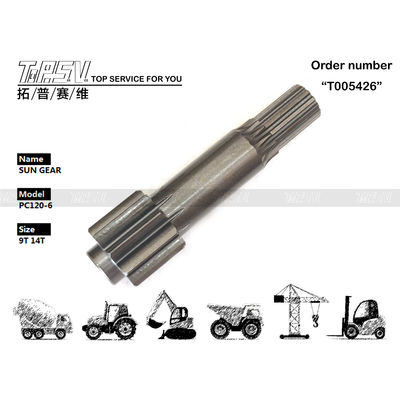 Torba z czarnym kolorem PC120-6 Koparka Przełożenie jezdne 1 Stopień Części koła słonecznego do opakowań transportowych