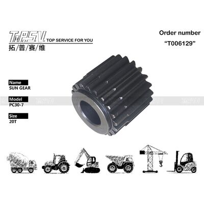 FUFRP-1159-08 Wysokiej Precyzji PC30-7 Koparka Podróż 2 Etap Słońce Sprzęt w kolorze czarnym