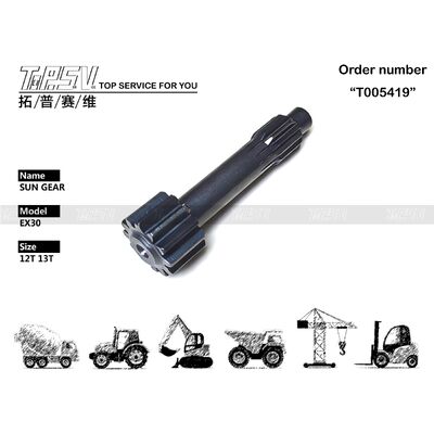 EX30 Excavator Travel 1-stopniowe części przekładni słonecznej do części zamiennych do koparek z napędem podróżnym