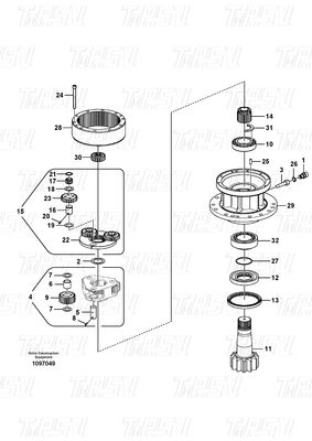 Good price EC140B Reduktor planetarny dla katalogowej koparki Volvo VOE14507900 w Internecie