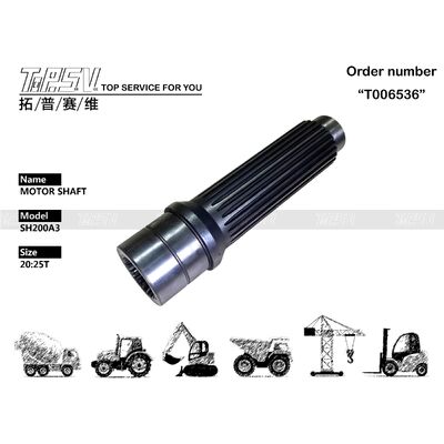 Wyroby z solidnej stali SK250-6 Ekskavator Hydraulic Motor Shaft / Excavator Hydraulic Oil LQ15V00007S042