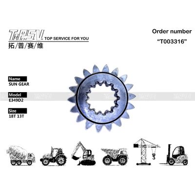 Good price 418-7160 E349D2 Koparka Swing 1-stopniowa przekładnia słoneczna Części do części zamiennych do koparek z napędem obrotowym w Internecie