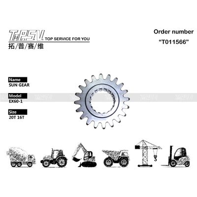 3039392 EX60-1 Ekskawator Swing 1 Stage Sun Gear Parts For Swing Drive Excavator Spare Parts
