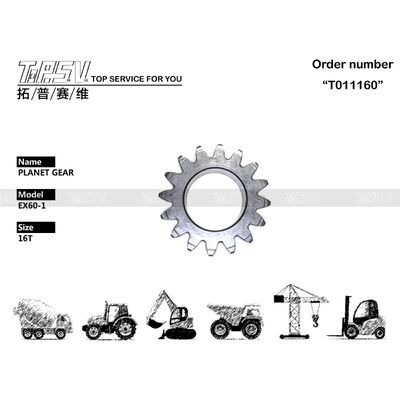 3036285 Powszechna kompatybilność EX60-1 Ekskawator Swing 1 Stage Planetary Gear With Reduced Rotary Gear
